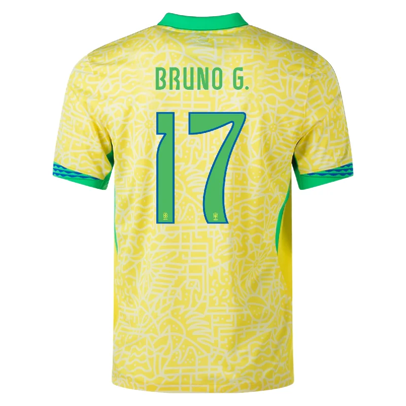 Men's Throwback Tennis Jerseys Inspired by Iconic Matches and PlayersNike Brazil Authentic Bruno Guimarães Home Jersey 24/25 (Dynamic Yellow/Lemon Chiffon/Green Spark)