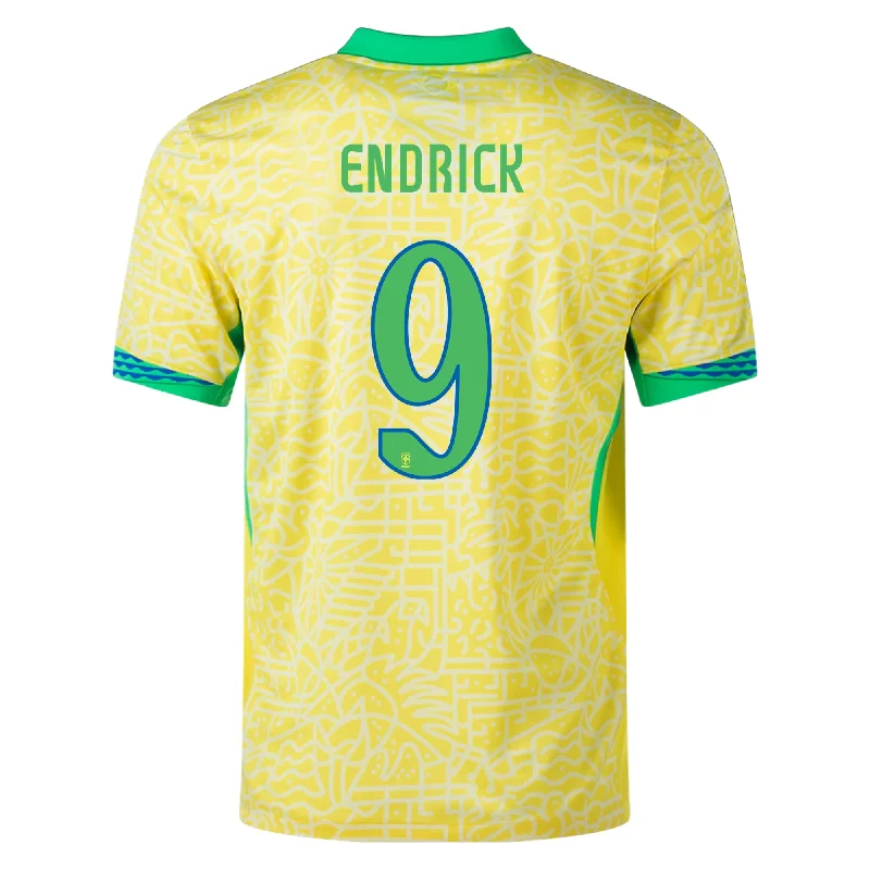 Men's Limited - Release American Football Jerseys of Rookie Stars for Early Adopters and FansNike Brazil Authentic Endrick Home Jersey 24/25 (Dynamic Yellow/Lemon Chiffon/Green Spark)