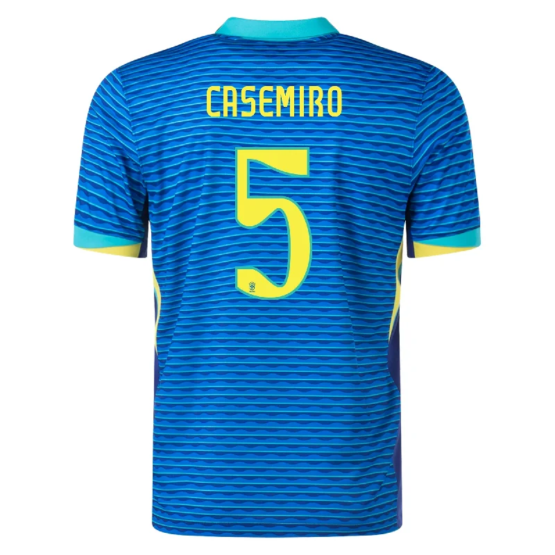 Men's Football Jerseys with Embroidered Club Badges for a Premium and Authentic AppealNike Mens Brazil Casemiro Away Jersey 24/25 (Soar/Dynamic Yellow)