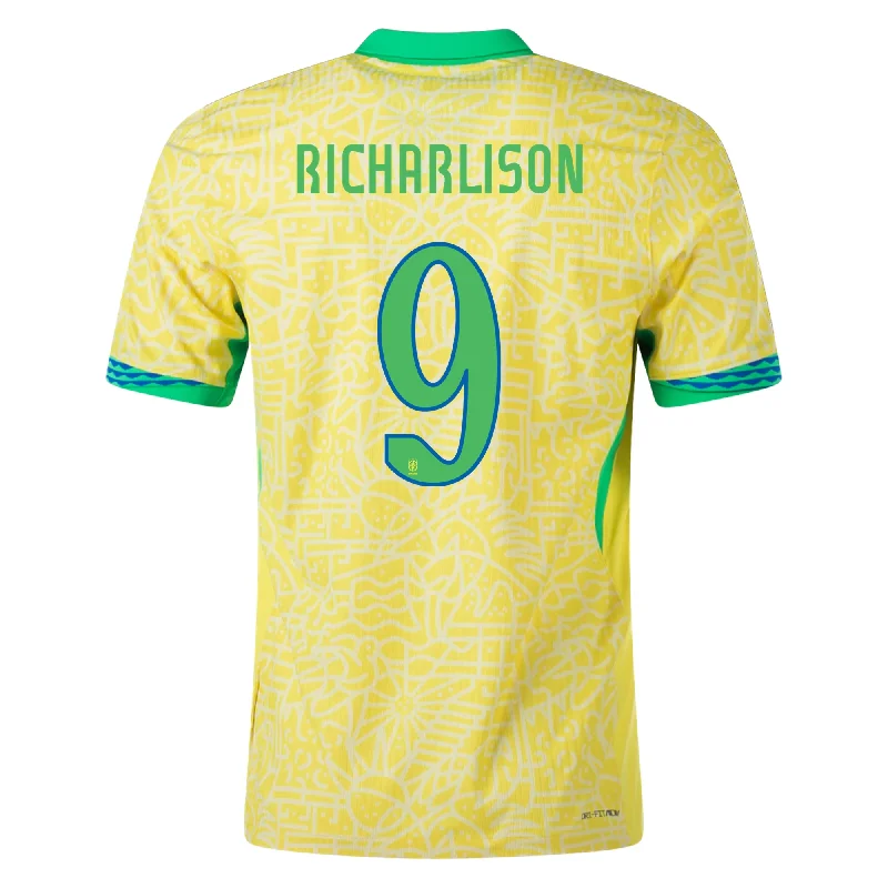 Men's Limited - Release American Football Jerseys of Rookie Stars for Early Adopters and FansNike Mens Brazil Richarlison Home Jersey 24/25 (Dynamic Yellow/Lemon Chiffon/Green Spark)