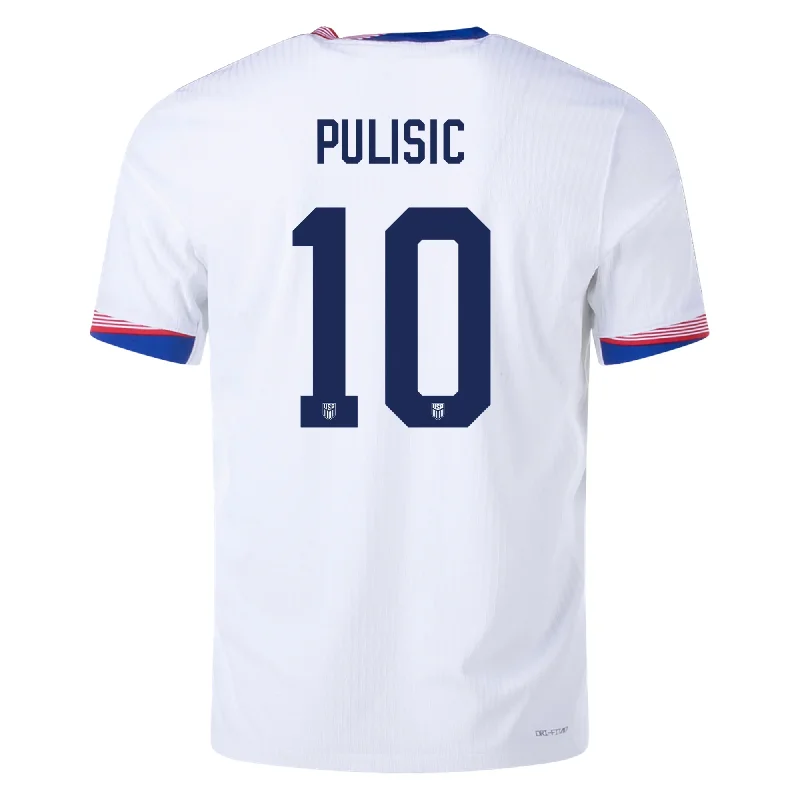 Men's Moisture - Wicking Lacrosse Jerseys with Mesh Panels for Optimal Performance on the FieldNike Mens United States Authentic Christian Pulisic Match Home Jersey 24/25 (White/Obsidian)