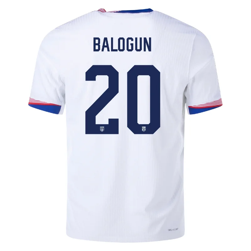 Men's Moisture - Wicking Golf Jerseys with UV Protection for Comfortable Rounds on the CourseNike Mens United States Authentic Folarin Balogun Match Home Jersey 24/25 (White/Obsidian)