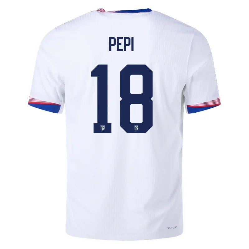 Men's Limited - Edition Cricket Jerseys Commemorating Historic Matches for Die - Hard Cricket LoversNike Mens United States Authentic Ricardo Pepi Match Home Jersey 24/25 (White/Obsidian)