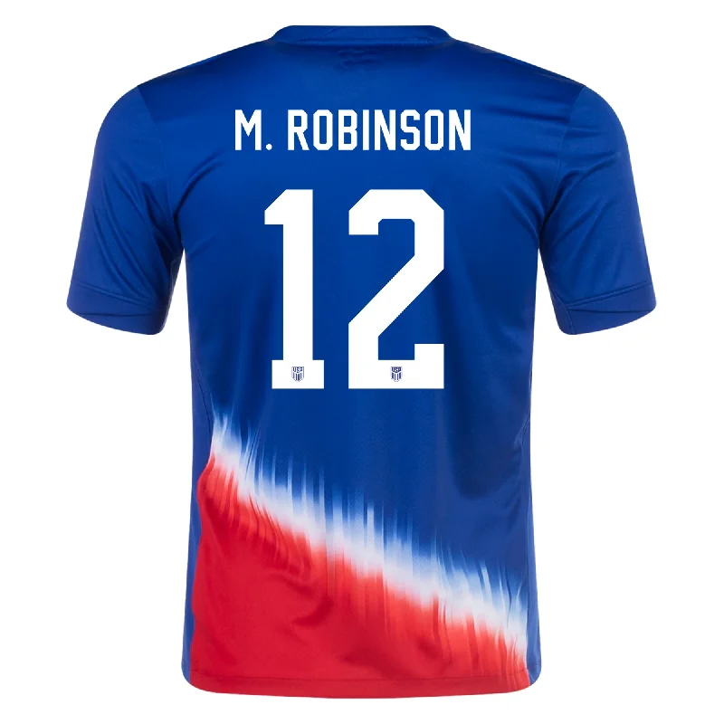 Men's Moisture - Wicking Lacrosse Jerseys with Mesh Panels for Optimal Performance on the FieldNike Mens United States Miles Robinson Away Jersey 24/25 (Old Royal/Sport Red)