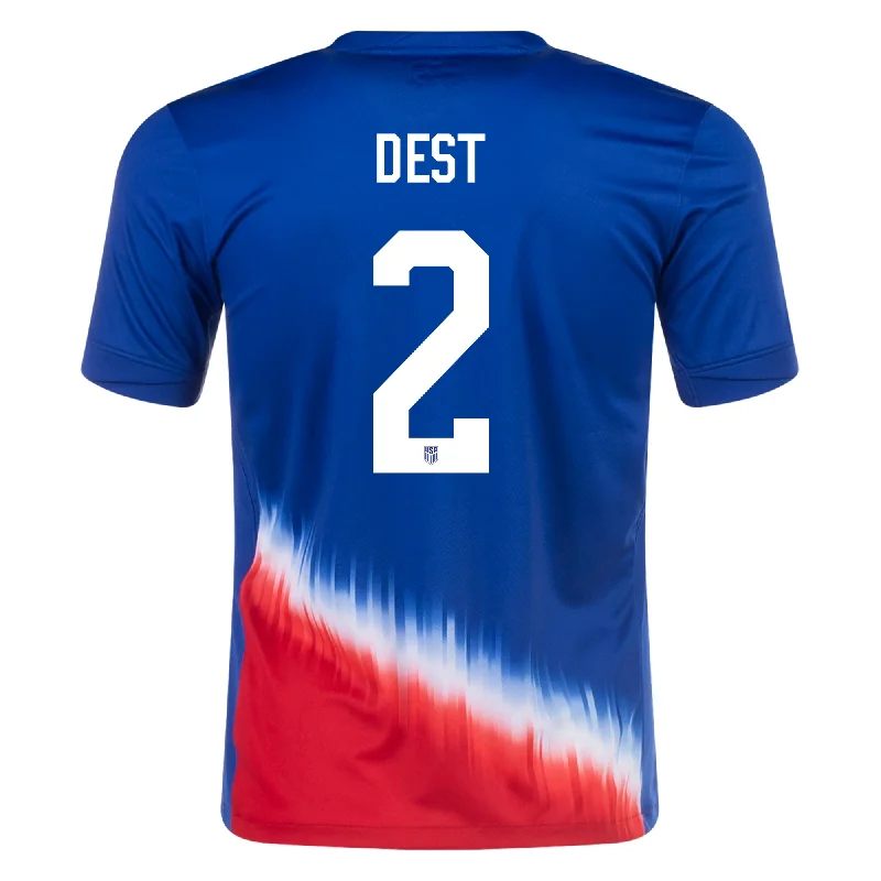 Men's Football Jerseys with Embroidered Club Badges for a Premium and Authentic AppealNike Mens United States Sergino Dest Away Jersey 24/25 (Old Royal/Sport Red)