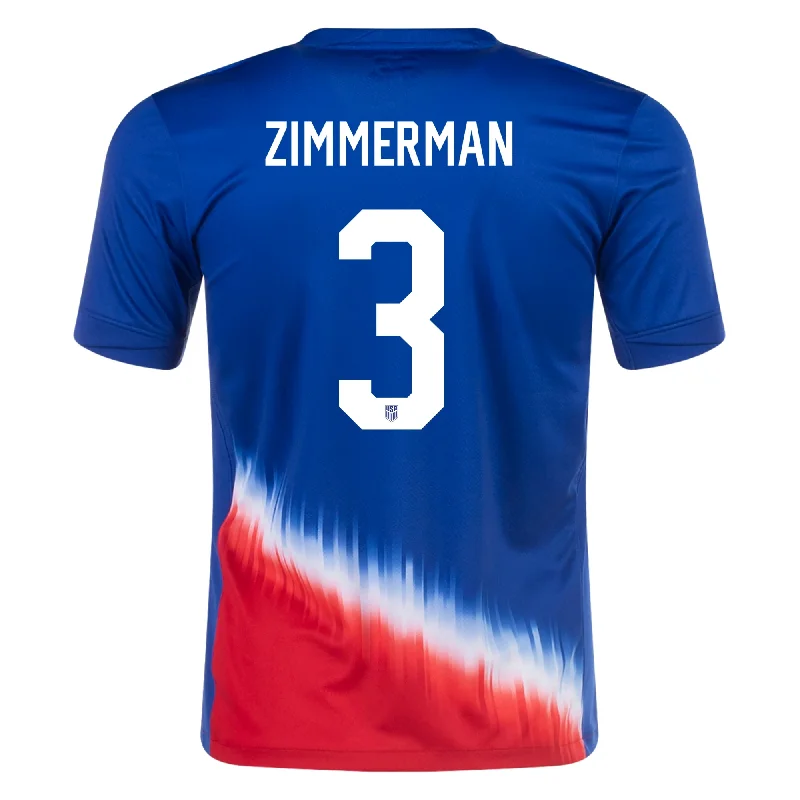 Men's Moisture - Wicking Lacrosse Jerseys with Mesh Panels for Optimal Performance on the FieldNike Mens United States Walker Zimmerman Away Jersey 24/25 (Old Royal/Sport Red)