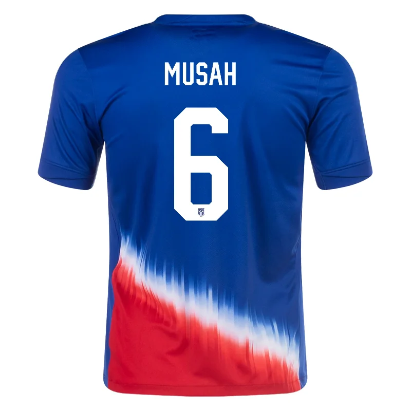 Men's Custom - Embroidered Volleyball Jerseys for Team Uniforms or Personalized GearNike Mens United States Yunus Musah Away Jersey 24/25 (Old Royal/Sport Red)