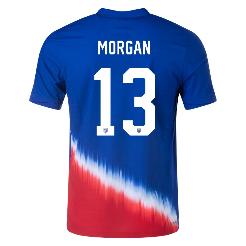 Men's Custom - Printed Baseball Jerseys with Player Names and Numbers for Personalized StyleNike United States Match Authentic Alex Morgan Away Jersey 24/25 (Old Royal/Sport Red/White)