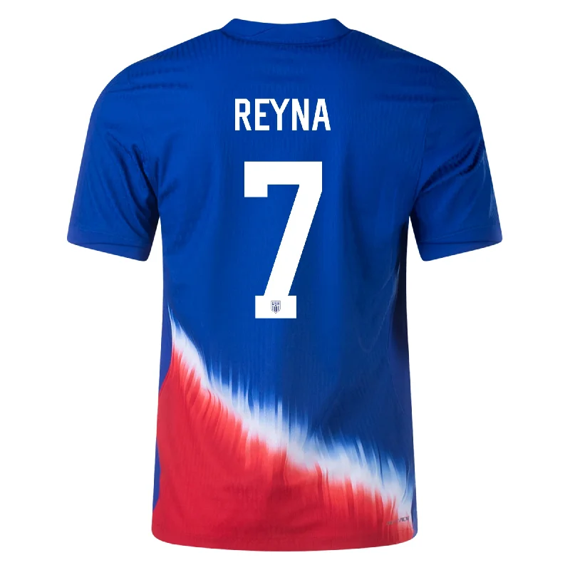 Men's Breathable Polyester Running Jerseys in Bright Neon Colors for High - Visibility WorkoutsNike United States Match Authentic Gio Reyna Away Jersey 24/25 (Old Royal/Sport Red/White)