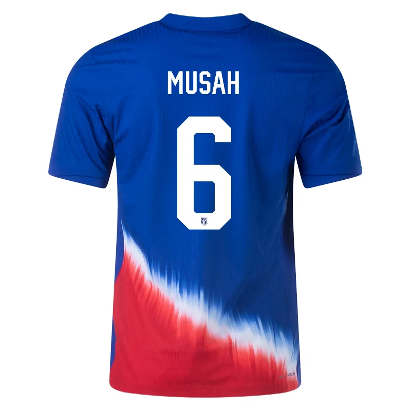 Men's Throwback Tennis Jerseys Inspired by Iconic Matches and PlayersNike United States Match Authentic Yunus Musah Away Jersey 24/25 (Old Royal/Sport Red/White)