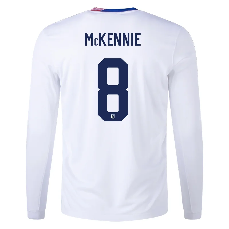 Men's Limited - Edition Cricket Jerseys Commemorating Historic Matches for Die - Hard Cricket LoversNike United States Weston McKennie Long Sleeve Home Jersey 24/25 (White)