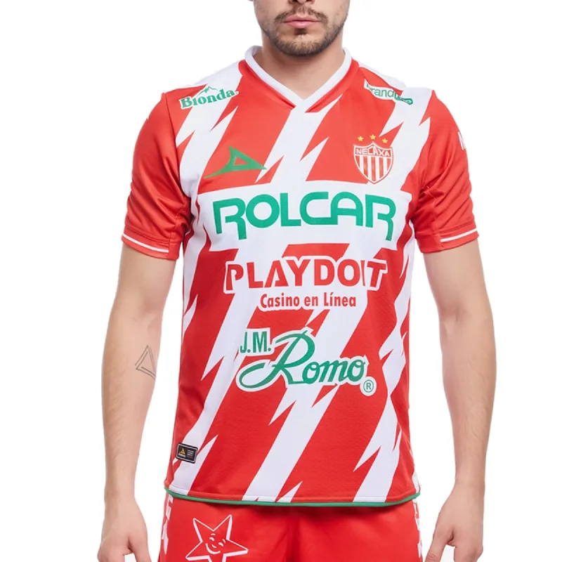 Men's Custom - Embroidered Volleyball Jerseys for Team Uniforms or Personalized GearPrima Necaxa Home Jersey 24/25 (Red/White)