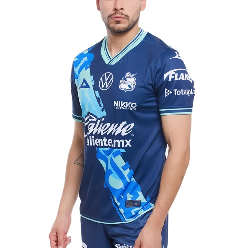 Men's Retro Hockey Jerseys with Classic Stripes and Logos for a Nostalgic Hockey AestheticPirma Puebla Away Jersey 24/25 (Navy)