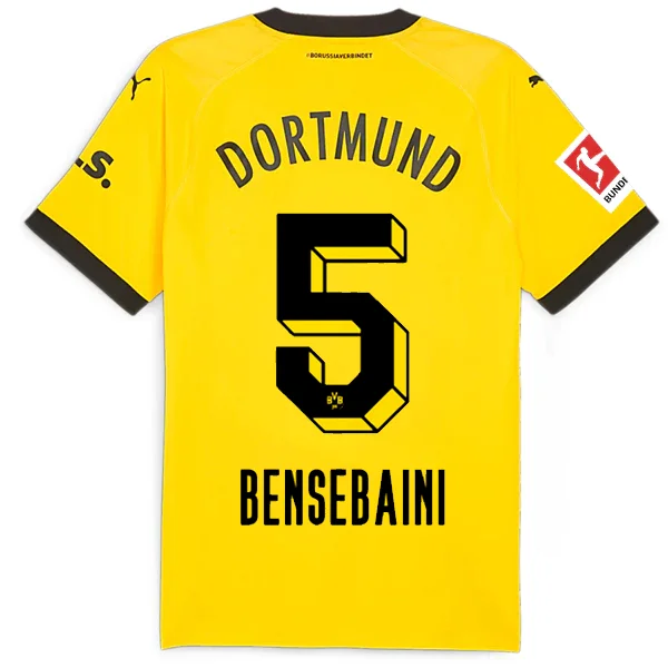 Men's NBA Authentic Team Jerseys in Official Team Colors for True Basketball FansPuma Borussia Dortmund Authentic Bensebaini Home Jersey w/ Bundesliga Patch 23/24 (Cyber Yellow/Puma Black)