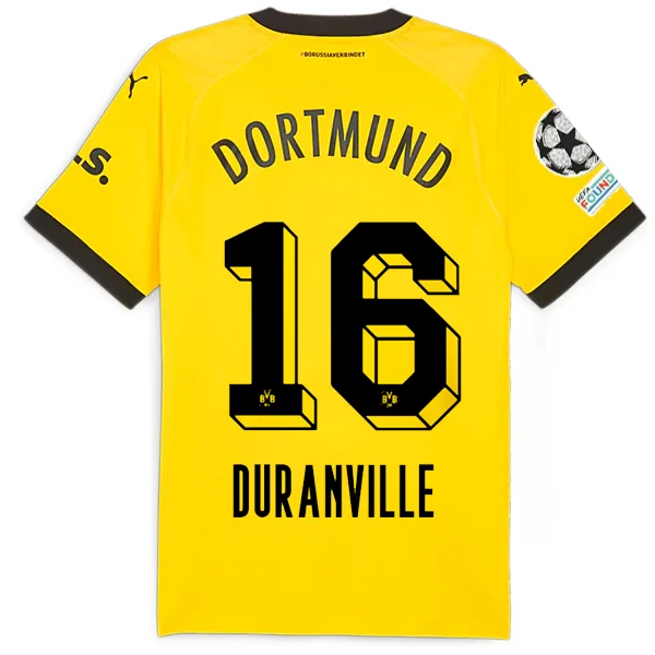 Men's Retro Soccer Jerseys of Famous Clubs from the 90s for Nostalgic Football EnthusiastsPuma Borussia Dortmund Authentic Duncanville Home Jersey w/ Champions League Patches 23/24 (Cyber Yellow/Puma Black)