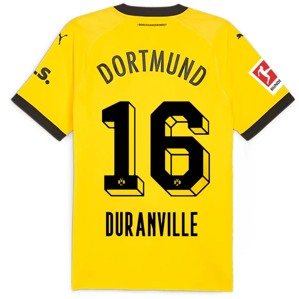Men's Cycling Jerseys with Reflective Stripes for Safe and Stylish Rides at NightPuma Borussia Dortmund Authentic Duranville Home Jersey w/ Bundesliga Patch 23/24 (Cyber Yellow/Puma Black)