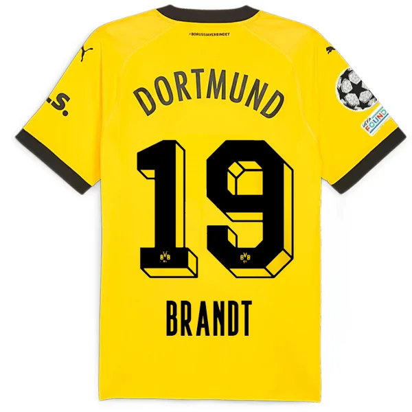 Men's Basketball Jerseys with Signature Player Logos for a Fan - Favorite LookPuma Borussia Dortmund Authentic Julian Brandt Home Jersey w/ Champions League Patches 23/24 (Cyber Yellow/Puma Black)