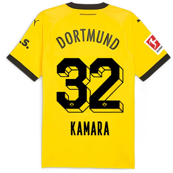 Men's Retro Soccer Jerseys of Famous Clubs from the 90s for Nostalgic Football EnthusiastsPuma Borussia Dortmund Authentic Kamara Home Jersey w/ Bundesliga Patch 23/24 (Cyber Yellow/Puma Black)