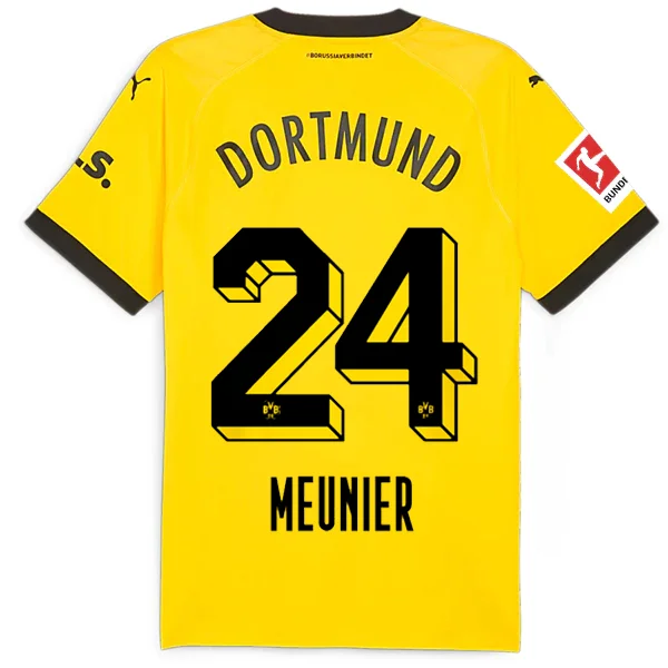 Men's Vintage American Football Jerseys of Legendary Teams for Collectors and FansPuma Borussia Dortmund Authentic Meunier Home Jersey w/ Bundesliga Patch 23/24 (Cyber Yellow/Puma Black)