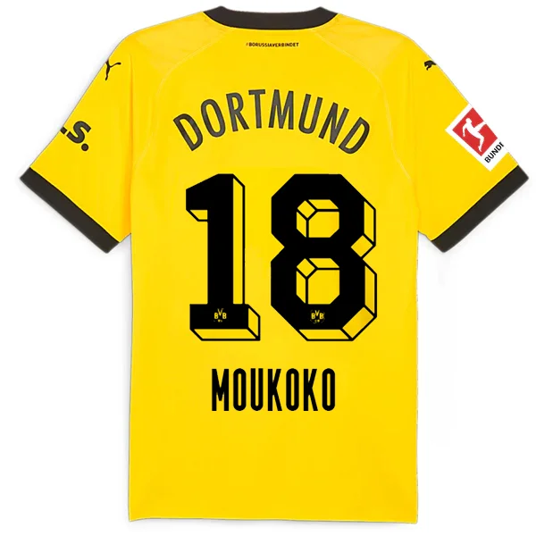 Men's NBA Authentic Team Jerseys in Official Team Colors for True Basketball FansPuma Borussia Dortmund Authentic Muokoko Home Jersey w/ Bundesliga Patch 23/24 (Cyber Yellow/Puma Black)