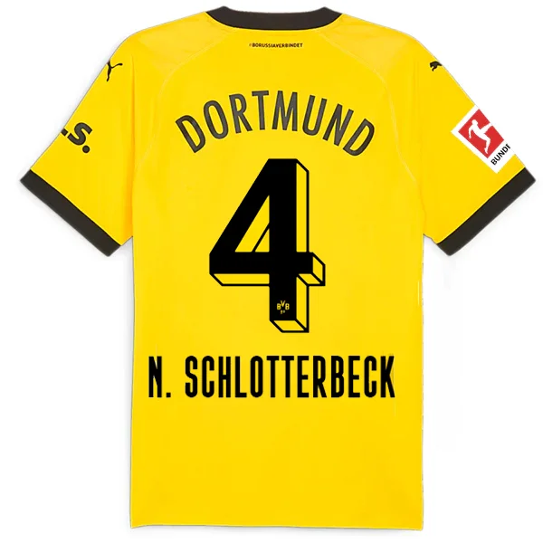 Men's Replica Hockey Jerseys of Star Players for Devoted Ice Hockey SupportersPuma Borussia Dortmund Authentic Schlotterson Home Jersey w/ Bundesliga Patch 23/24 (Cyber Yellow/Puma Black)