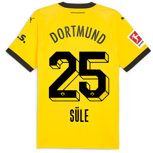 Men's Limited - Release American Football Jerseys of Rookie Stars for Early Adopters and FansPuma Borussia Dortmund Authentic Sule Home Jersey w/ Bundesliga Patch 23/24 (Cyber Yellow/Puma Black)