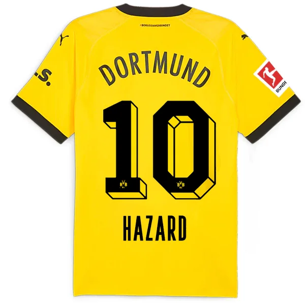 Men's Basketball Jerseys in Sleeveless Design for Enhanced Mobility on the CourtPuma Borussia Dortmund Authentic Thorgan Hazard Home Jersey w/ Bundesliga Patch 23/24 (Cyber Yellow/Puma Black)