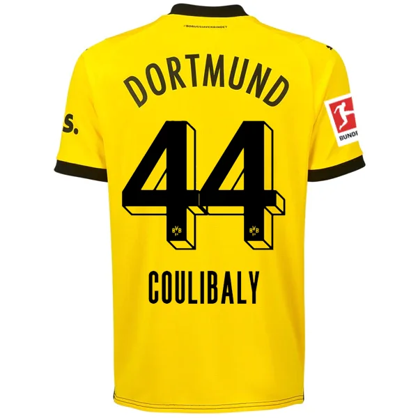 Men's Limited - Release American Football Jerseys of Rookie Stars for Early Adopters and FansPuma Borussia Dortmund Coulibaly Home Jersey w/ Bundesliga Patch 23/24 (Cyber Yellow/Puma Black)