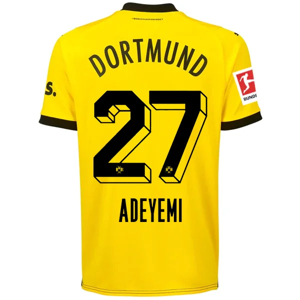 Men's Vintage American Football Jerseys of Legendary Teams for Collectors and FansPuma Borussia Dortmund Karim Adeyemi Home Jersey w/ Bundesliga Patch 23/24 (Cyber Yellow/Puma Black)
