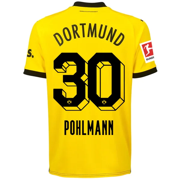Men's Authentic Soccer Jerseys of National Teams for International Football EventsPuma Borussia Dortmund Pohlamann Home Jersey w/ Bundesliga Patch 23/24 (Cyber Yellow/Puma Black)