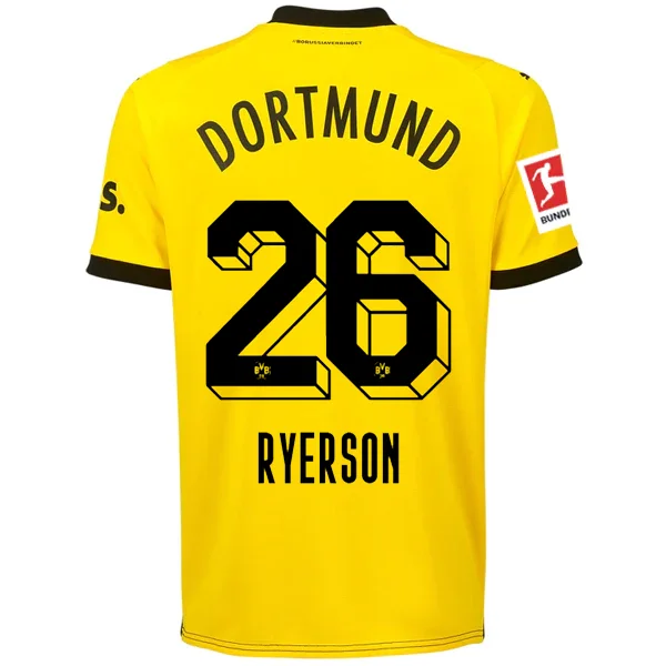 Men's Moisture - Wicking Golf Jerseys with UV Protection for Comfortable Rounds on the CoursePuma Borussia Dortmund Ryerson Home Jersey w/ Bundesliga Patch 23/24 (Cyber Yellow/Puma Black)