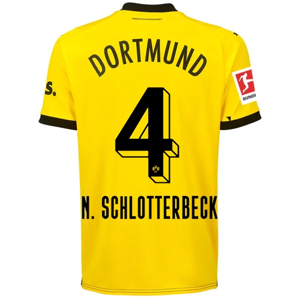 Men's Retro Hockey Jerseys with Classic Stripes and Logos for a Nostalgic Hockey AestheticPuma Borussia Dortmund Schlotterbeck Home Jersey w/ Bundesliga Patch 23/24 (Cyber Yellow/Puma Black)
