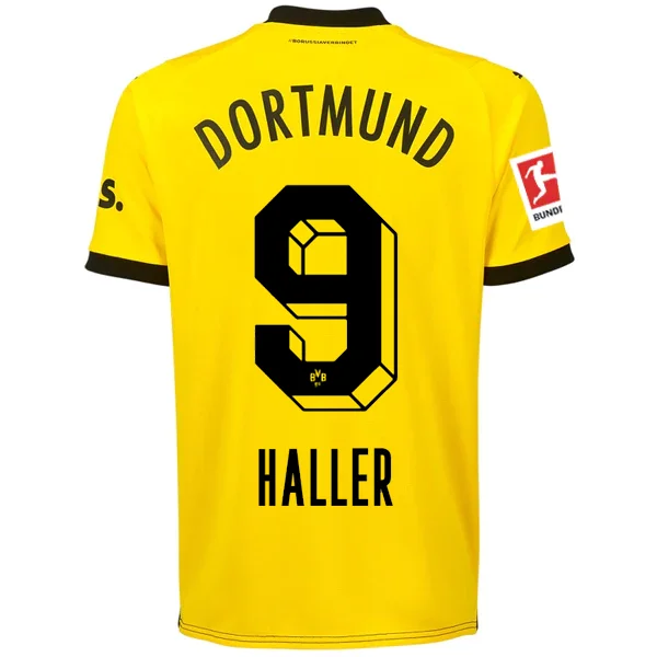Men's Limited - Release American Football Jerseys of Rookie Stars for Early Adopters and FansPuma Borussia Dortmund Sebastian Haller Home Jersey w/ Bundesliga Patch 23/24 (Cyber Yellow/Puma Black)