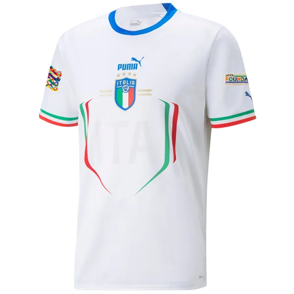 Men's Basketball Jerseys with Signature Player Logos for a Fan - Favorite LookPuma Italy Away Jersey w/ Nations League Patches 22/23 (Puma White/Ultra Blue)