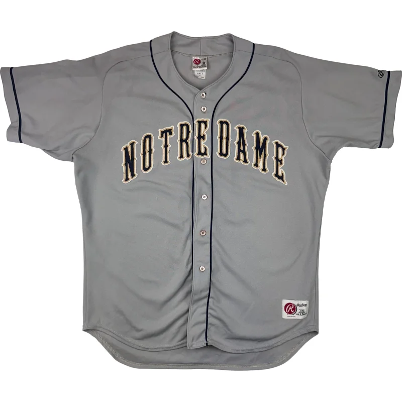 Men's Football Jerseys with Embroidered Club Badges for a Premium and Authentic AppealRawlings Notre Dame Fighting Irish Baseball Jersey Grey
