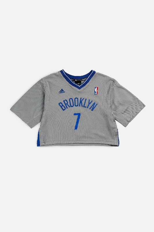 Men's Custom - Printed Baseball Jerseys with Player Names and Numbers for Personalized StyleRework Brooklyn Nets NBA Crop Jersey - S