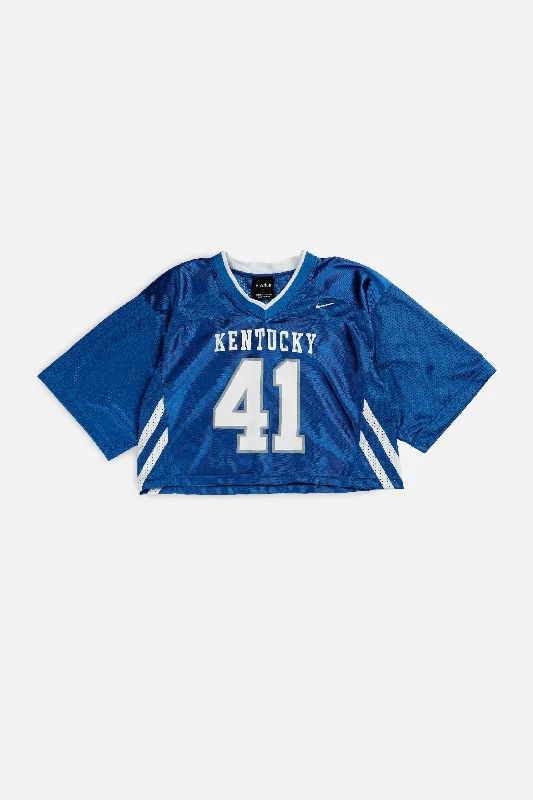 Men's Authentic Soccer Jerseys of National Teams for International Football EventsRework Crop Kentucky Wildcats NCAA Jersey - S