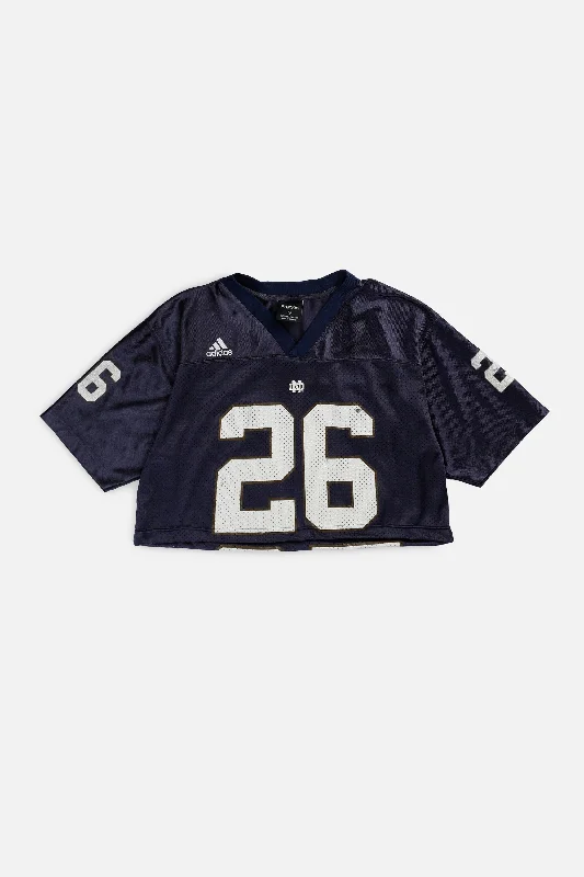 Men's Basketball Jerseys with Signature Player Logos for a Fan - Favorite LookRework Crop Notre Dame Fighting Irish NCAA Jersey -  S