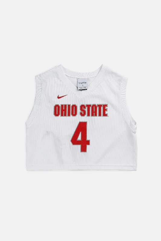 Men's Custom - Embroidered Volleyball Jerseys for Team Uniforms or Personalized GearRework Crop Ohio State NCAA Basketball Jersey - XS