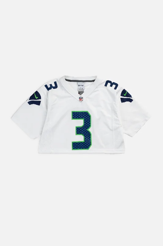 Men's Replica Hockey Jerseys of Star Players for Devoted Ice Hockey SupportersRework Crop Seattle Seahawks NFL Jersey - S