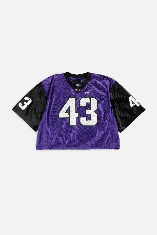 Men's Limited - Release American Football Jerseys of Rookie Stars for Early Adopters and FansRework Crop TCU Horned Frogs NCAA Jersey - M