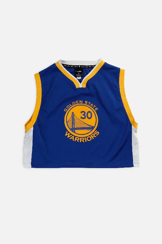Men's Moisture - Wicking Lacrosse Jerseys with Mesh Panels for Optimal Performance on the FieldRework Golden State Warriors NBA Crop Jersey - L