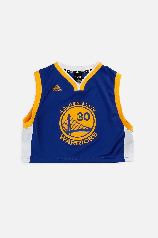 Men's Throwback Tennis Jerseys Inspired by Iconic Matches and PlayersRework Golden State Warriors NBA Crop Jersey - S