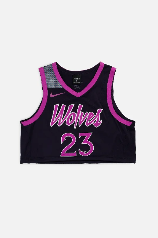 Men's Authentic Soccer Jerseys of National Teams for International Football EventsRework Minnesota Timberwolves NBA Crop Jersey - M