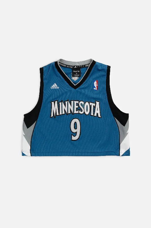 Men's Custom - Printed Baseball Jerseys with Player Names and Numbers for Personalized StyleRework Minnesota Timberwolves NBA Crop Jersey - S