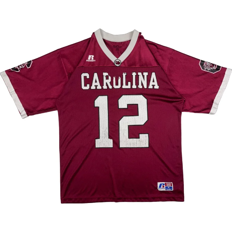 Men's Moisture - Wicking Golf Jerseys with UV Protection for Comfortable Rounds on the CourseRussell Athletic University of Carolina 12 Football Jersey Maroon