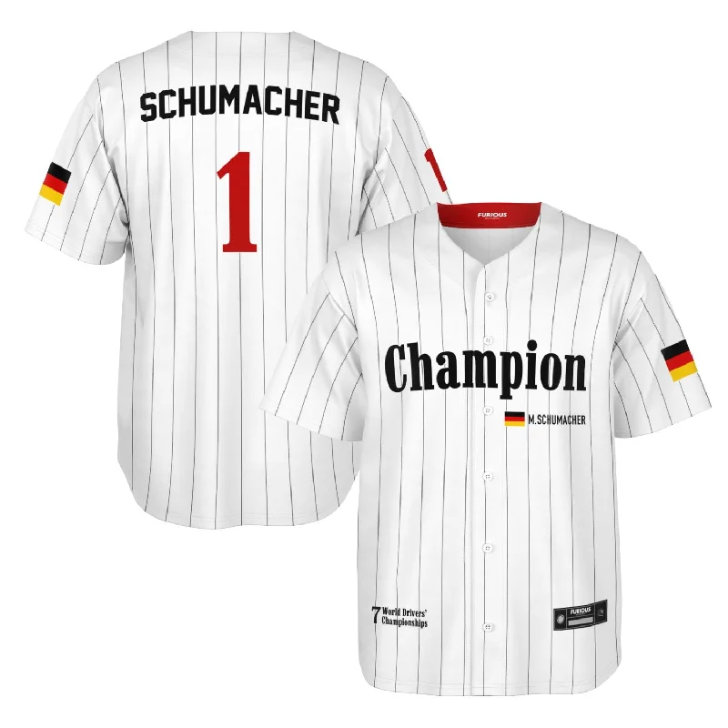 Men's Limited - Release American Football Jerseys of Rookie Stars for Early Adopters and FansSchumacher - Pinstripe Home Jersey