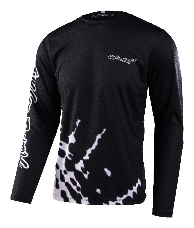 Men's Retro Hockey Jerseys with Classic Stripes and Logos for a Nostalgic Hockey AestheticTroy Lee Designs Flowline Long Sleeve MTB Jersey - Big Spin - Black - 2023