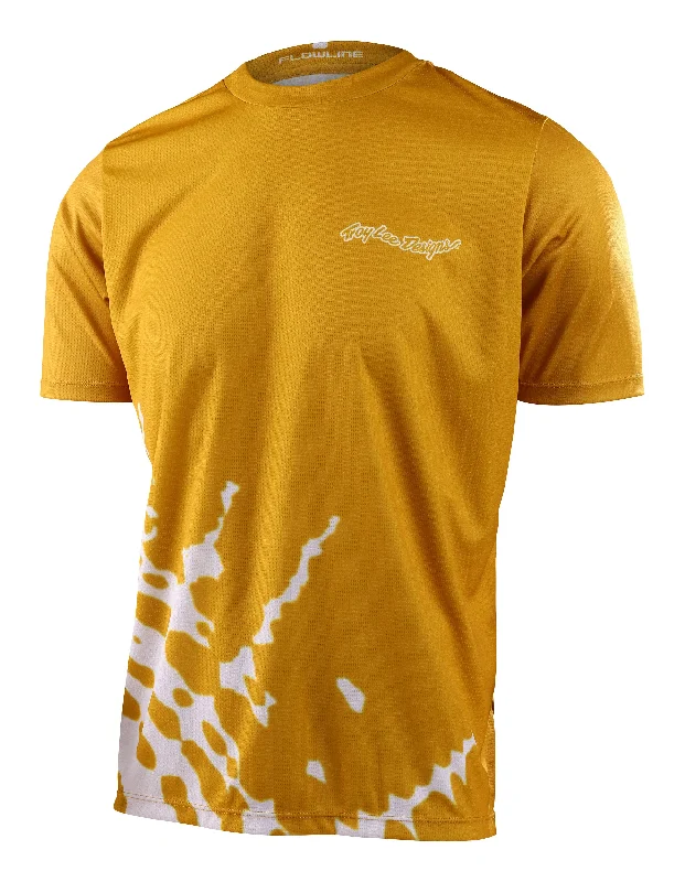 Men's Vintage American Football Jerseys of Legendary Teams for Collectors and FansTroy Lee Designs Flowline Short Sleeve MTB Jersey - Big Spin - Gold Flake - 2023