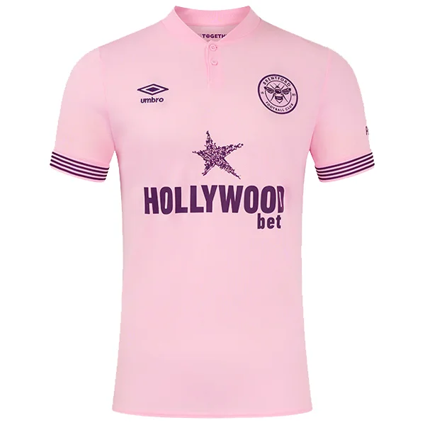 Men's Throwback Rugby Jerseys of Historic Matches and Teams for Rugby History BuffsUmbro Brentford Away Jersey 24/25 (Pink)